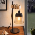 BRILAGI - Lampe de table WOOD GLASS 1xE27/40W/230V marron/noir/beige fumé