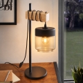 BRILAGI - Lampe de table WOOD GLASS 1xE27/40W/230V marron/noir/beige fumé