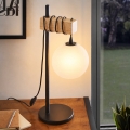 BRILAGI - Lampe de table WOOD GLASS 1xE27/40W/230V marron/noir/blanc