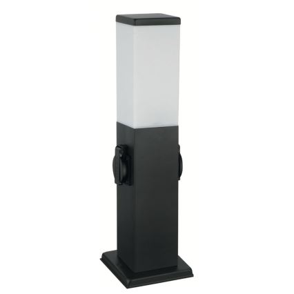 Brilagi - Lampe d'extérieur avec 2 prises SCHUKO NOVA 1xE27/15W/230V 40 cm IP44 noire