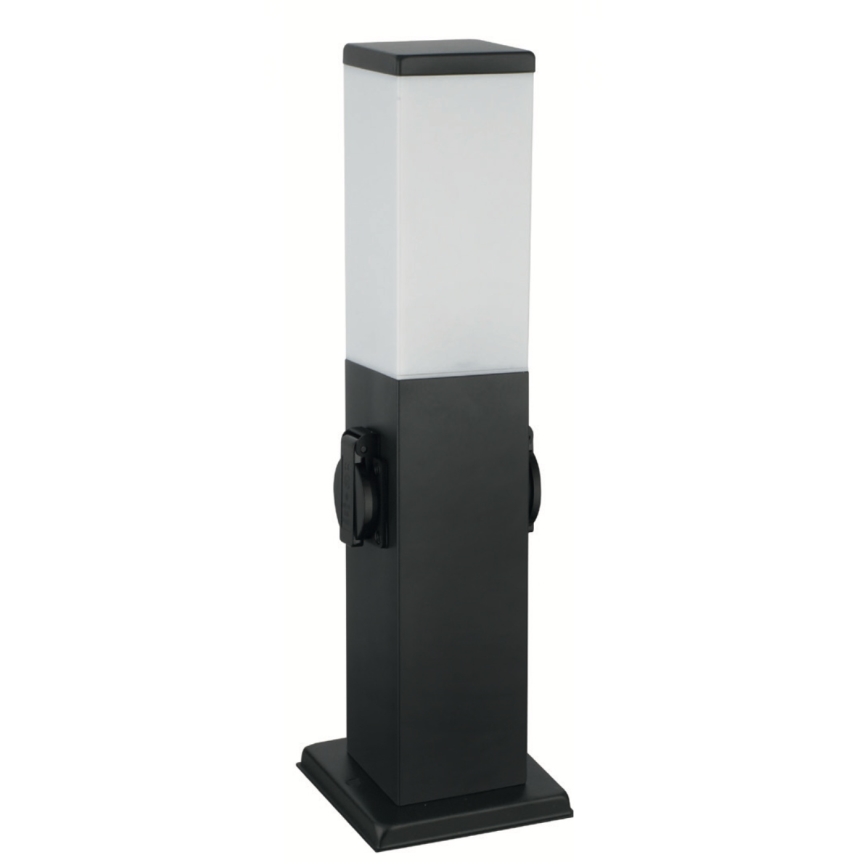 Brilagi - Lampe d'extérieur avec 2 prises SCHUKO NOVA 1xE27/15W/230V 40 cm IP44 noire