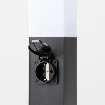 Brilagi - Lampe d'extérieur avec 2 prises SCHUKO NOVA 1xE27/15W/230V 40 cm IP44 noire