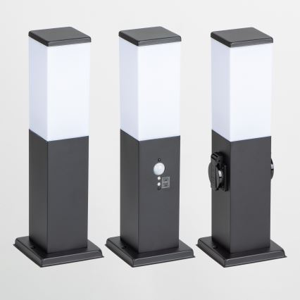 Brilagi - Lampe d'extérieur avec 2 prises SCHUKO NOVA 1xE27/15W/230V 40 cm IP44 noire