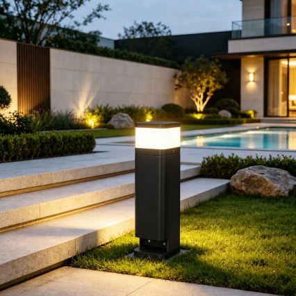 BRILAGI - Lampe d'extérieur à 2 prises SCHUKO PILLAR 1xG9/11W/230V IP44 noire