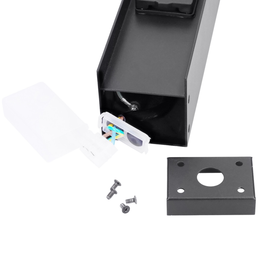 Brilagi - Lampe d'extérieur avec 2 prises SCHUKO, 1x douille G9/11W/230V, IP44, noire