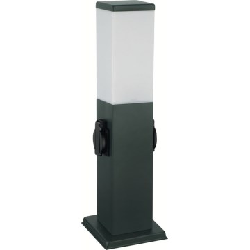 Brilagi - Lampe d'extérieur avec 2 prises SCHUKO, 1xE27/15W/230V, 40 cm, IP44, anthracite