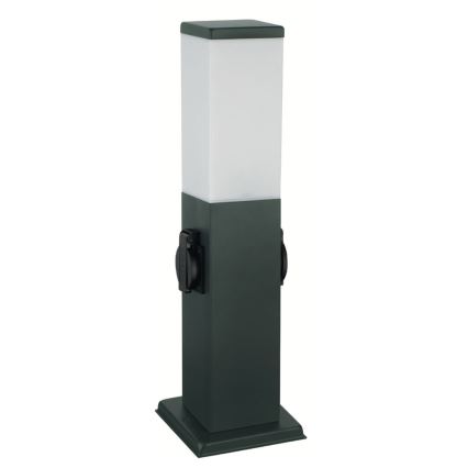 Brilagi - Lampe d'extérieur avec 2 prises SCHUKO NOVA 1xE27/15W/230V 40 cm IP44 anthracite