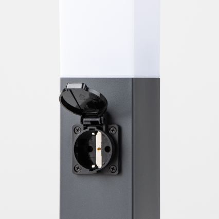Brilagi - Lampe d'extérieur avec 2 prises SCHUKO NOVA 1xE27/15W/230V 40 cm IP44 anthracite
