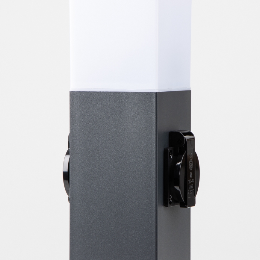 Brilagi - Lampe d'extérieur avec 2 prises SCHUKO NOVA 1xE27/15W/230V 40 cm IP44 anthracite