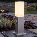Brilagi - Lampe d'extérieur avec 2 prises SCHUKO NOVA 1xE27/15W/230V 40 cm IP44 chrome mat