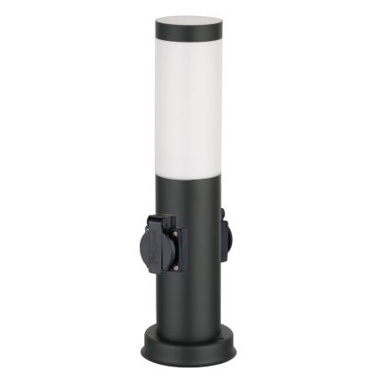 Brilagi - Lampe d'extérieur avec 2 prises SCHUKO NOVA 1xE27/15 W/230 V 40 cm IP44 noire