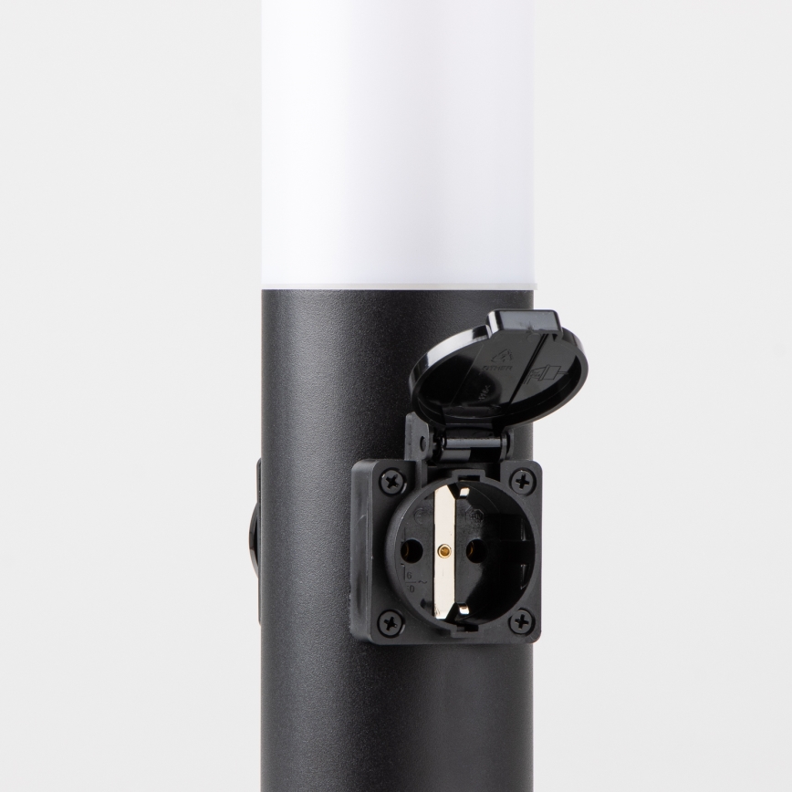 Brilagi - Lampe d'extérieur avec 2 prises SCHUKO NOVA 1xE27/15 W/230 V 40 cm IP44 noire