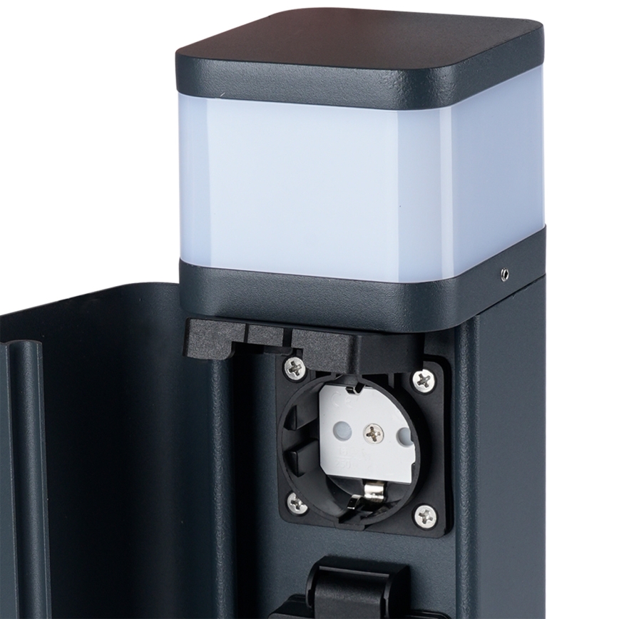 Brilagi - Lampe d'extérieur PILLAR avec 2 prises SCHUKO 1xG9/11W/230V IP44 anthracite