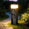 BRILAGI - Lampe d'extérieur avec 2 prises SCHUKO PILLAR 1xG9/11W/230V IP44 anthracite