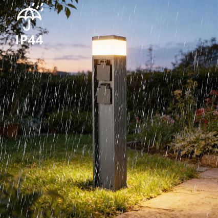 Brilagi - Lampe d'extérieur à 2 prises SCHUKO PILLAR 1xG9/11W/230V IP44 anthracite