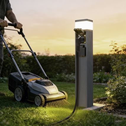 Brilagi - Lampe d'extérieur à 2 prises SCHUKO PILLAR 1xG9/11W/230V IP44 anthracite