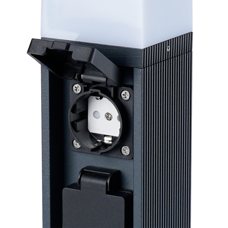 Brilagi - Lampe d'extérieur à 2 prises SCHUKO PILLAR 1xG9/11W/230V IP44 anthracite