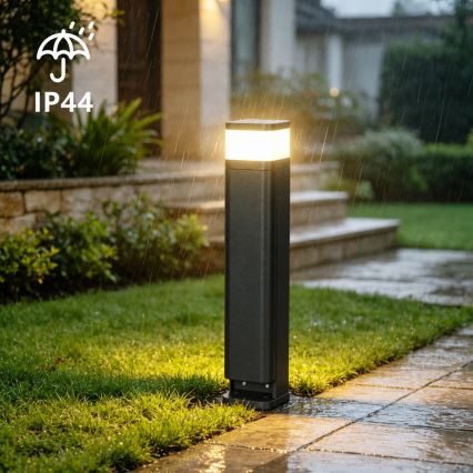 BRILAGI - Lampe d'extérieur avec 2 prises SCHUKO PILLAR 1xG9/11W/230V IP44 noire