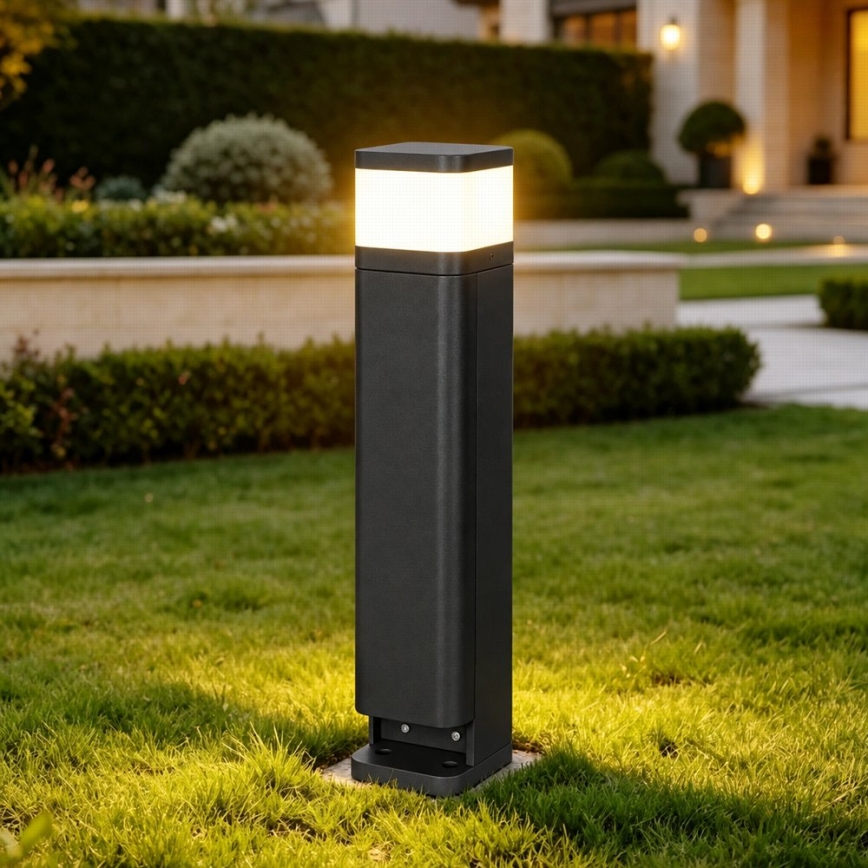 BRILAGI - Lampe d'extérieur avec 2 prises SCHUKO PILLAR 1xG9/11W/230V IP44 noire