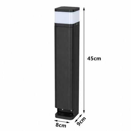 BRILAGI - Lampe d'extérieur avec 2 prises SCHUKO PILLAR 1xG9/11W/230V IP44 noire