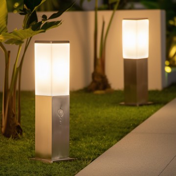 Brilagi - Lampe d'extérieur avec détecteur NOVA 1xE27/15W/230V 40 cm IP44 chrome mat