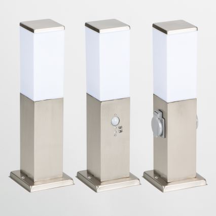 Brilagi - Lampe d'extérieur avec détecteur NOVA 1xE27/15W/230V 40 cm IP44 chrome mat