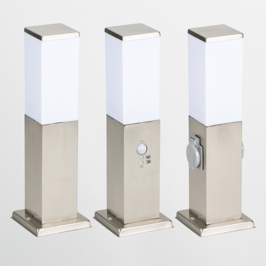 Brilagi - Lampe d'extérieur avec détecteur NOVA 1xE27/15W/230V 40 cm IP44 chrome mat