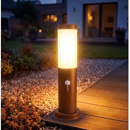Brilagi - Lampe d'extérieur avec détecteur NOVA 1xE27/15W/230V 40 cm IP44 marron
