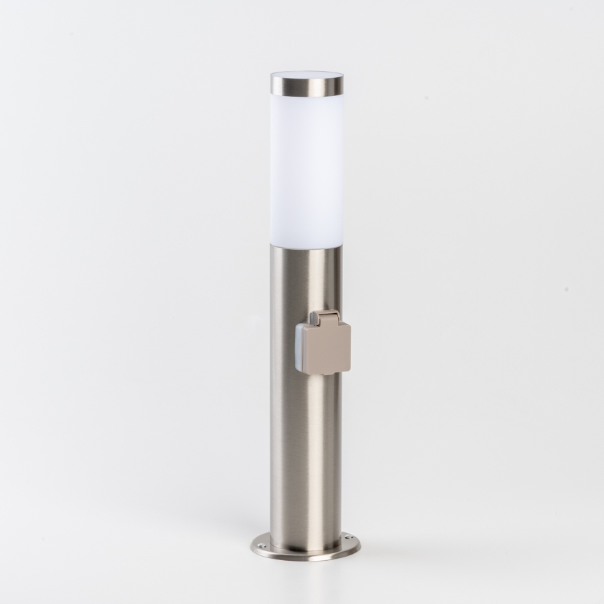 BRILAGI - Lampe d'extérieur avec prise ELIA 1xE27/20W/230V IP44 50 cm chrome mat