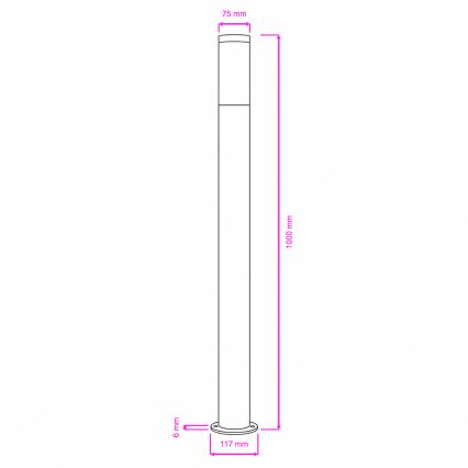 BRILAGI - Lampe d'extérieur ELIA 1xE27/20W/230V IP44 100 cm anthracite