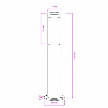 BRILAGI - Lampe d'extérieur ELIA 1xE27/20W/230V IP44 50 cm anthracite
