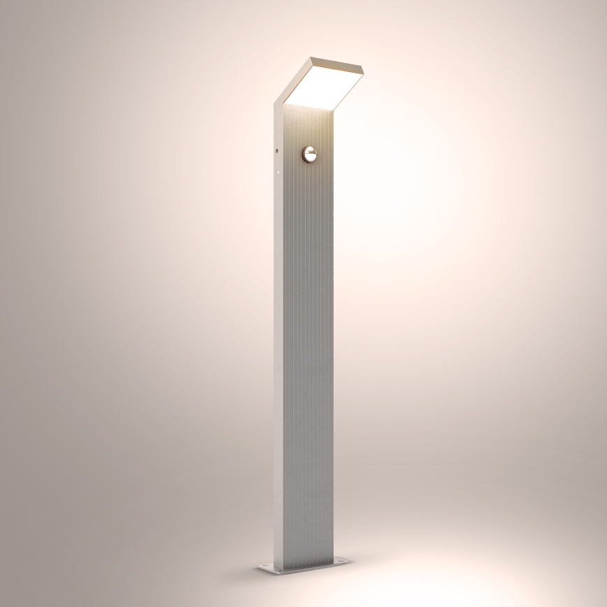 Brilagi - Lampe d'extérieur LED avec capteur RIANO LED/8W/230V argentée IP65