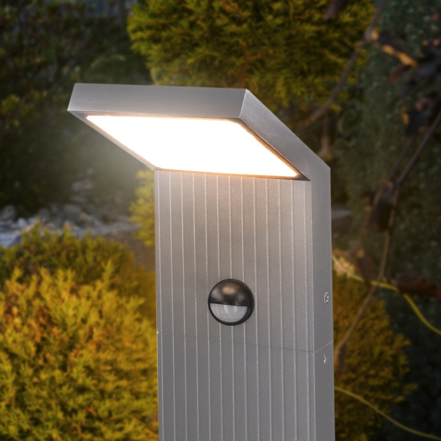 Brilagi - Lampe d'extérieur LED avec capteur RIANO LED/8W/230V argentée IP65