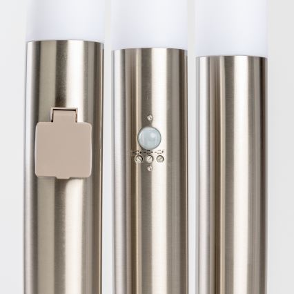 BRILAGI - Lampe extérieure LED RGBW dimmable ELIA 1xE27/6,5W/230V 2700-6500K IP44 Wi-Fi 100 cm chrome mat