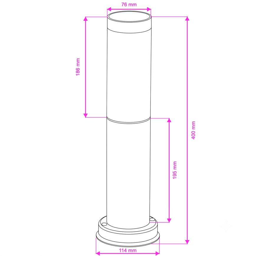 Brilagi - Lampe d'extérieur NOVA 1xE27/15W/230V 40 cm IP44 marron