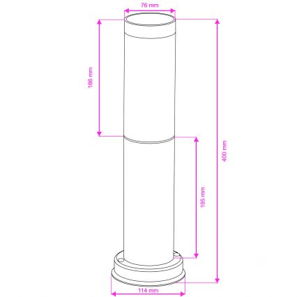 Brilagi - Lampe d'extérieur NOVA 1xE27/15W/230V 40 cm IP44 noire