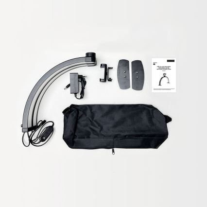 BRILAGI - LED Lampe de bureau arquée à intensité réglable pour le modélisme avec support RADIO LED/25W/24/230V 3000/4000/6500K noire