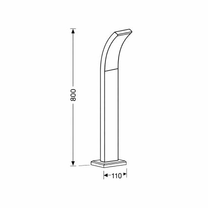 Brilagi - Lampe extérieure ARCELO LED/9W/230V 50 cm IP44