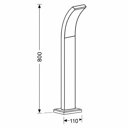 Brilagi - Lampe extérieure ARCELO LED/9W/230V 80 cm IP44