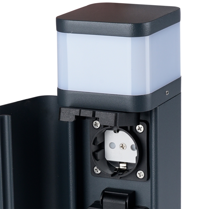 Brilagi - Lampe d'extérieur PILLAR avec 2 prises SCHUKO, 1xG9/11W/230V, IP44, anthracite