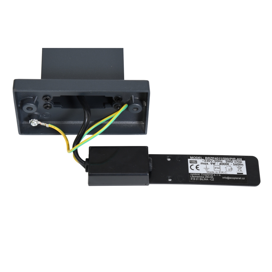 Brilagi - Lampe extérieure avec détecteur ARCELO LED/9W/230V 50 cm IP44