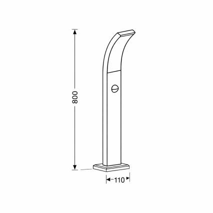 Brilagi - Lampe extérieure avec détecteur ARCELO LED/9W/230V 50 cm IP44
