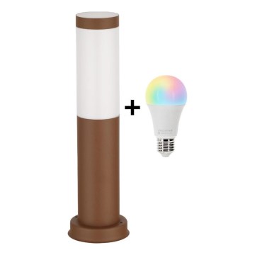 BRILAGI - Lampe extérieure LED RGBW dimmable NOVA 1xE27/12W/230V 2700-6500K IP44 40 cm marron