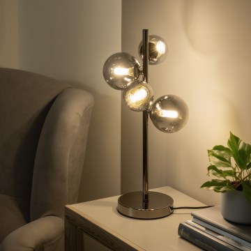 Brilagi - Lampe LED de table MILLA 4xG9/3W/230V chrome noir/fumé