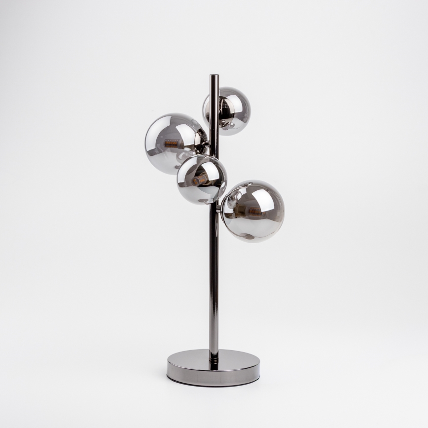 Brilagi - Lampe LED de table MILLA 4xG9/3W/230V chrome noir/fumé