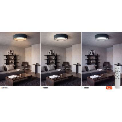 Brilagi - Plafonnier LED dimmable VELVET SMARTIX LED 24W 230V 3000–6000K Ø 45 cm vert Wi‑Fi Tuya Beacon + télécommande
