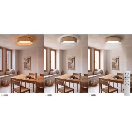 Brilagi - Plafonnier LED dimmable VELVET SMART VARI LED/24W/230V 3000-6500K Ø 45 cm beige + télécommande