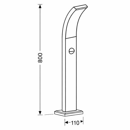Brilagi - Lampe extérieure LED avec détecteur ARCELO LED/9W/230V 80 cm IP44