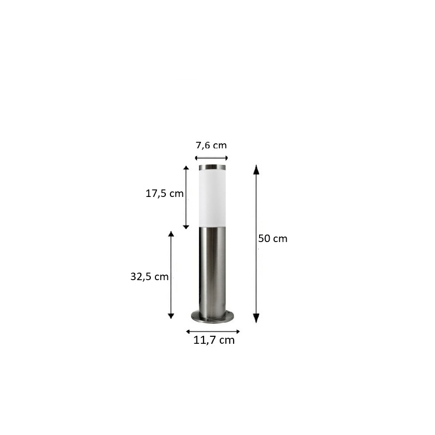 BRILAGI - Lampe d'extérieur LED ELIA 1xE27/7W/230V 4000K IP44 50 cm chrome mat