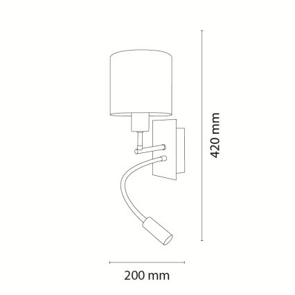 Brilagi - LED lampe murale flexible pour enfants BOBO 1xE27/25W/230V + LED/3W noir/blanc/vert/jungle
